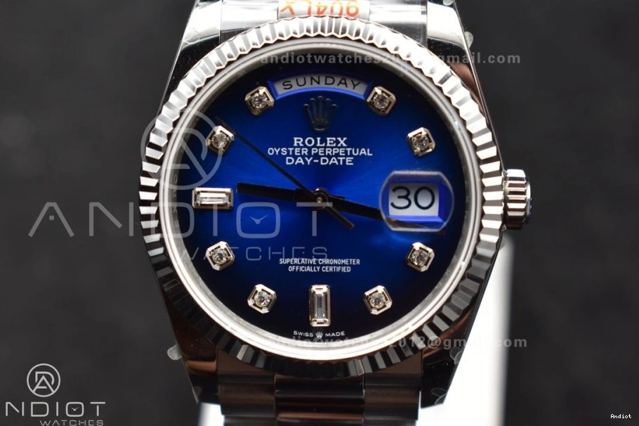 Edition Blue 904L Best V5 President on Dial Weight) vr3255 SS QF Diamond Bracelet DayDate (Gain 36 Steel 0505